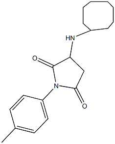 3-(cyclooctylamino)-1-(4-methylphenyl)-2,5-pyrrolidinedione 化学構造式