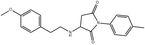 3-{[2-(4-methoxyphenyl)ethyl]amino}-1-(4-methylphenyl)-2,5-pyrrolidinedione Struktur