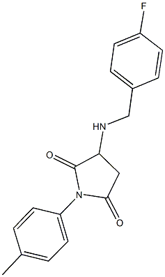 3-[(4-fluorobenzyl)amino]-1-(4-methylphenyl)-2,5-pyrrolidinedione|