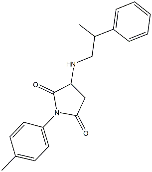 1-(4-methylphenyl)-3-[(2-phenylpropyl)amino]-2,5-pyrrolidinedione|