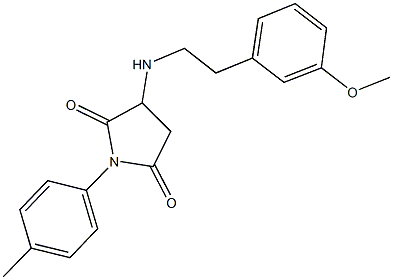 3-{[2-(3-methoxyphenyl)ethyl]amino}-1-(4-methylphenyl)-2,5-pyrrolidinedione Struktur