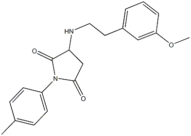 3-{[2-(3-methoxyphenyl)ethyl]amino}-1-(4-methylphenyl)-2,5-pyrrolidinedione 结构式