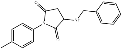 3-(benzylamino)-1-(4-methylphenyl)-2,5-pyrrolidinedione Structure