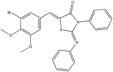 345973-58-2 5-(3-bromo-4,5-dimethoxybenzylidene)-3-phenyl-2-(phenylimino)-1,3-thiazolidin-4-one