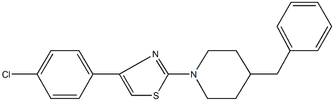 4-benzyl-1-[4-(4-chlorophenyl)-1,3-thiazol-2-yl]piperidine Structure