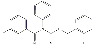 (2-fluorophenyl)methyl 5-(3-fluorophenyl)-4-phenyl-4H-1,2,4-triazol-3-yl sulfide,345988-42-3,结构式