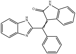 3-[1H-benzimidazol-2-yl(phenyl)methylene]-1,3-dihydro-2H-indol-2-one Structure