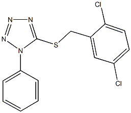 2,5-dichlorobenzyl 1-phenyl-1H-tetraazol-5-yl sulfide 化学構造式
