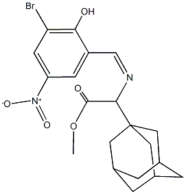 methyl 1-adamantyl({3-bromo-2-hydroxy-5-nitrobenzylidene}amino)acetate,346447-69-6,结构式