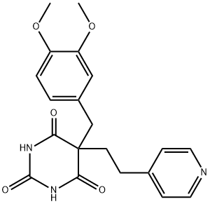 5-(3,4-dimethoxybenzyl)-5-[2-(4-pyridinyl)ethyl]-2,4,6(1H,3H,5H)-pyrimidinetrione 结构式