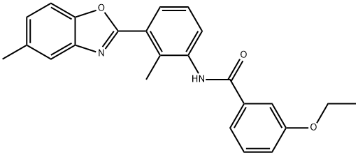 3-ethoxy-N-[2-methyl-3-(5-methyl-1,3-benzoxazol-2-yl)phenyl]benzamide Struktur