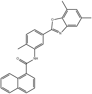 N-[5-(5,7-dimethyl-1,3-benzoxazol-2-yl)-2-methylphenyl]-1-naphthamide|