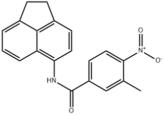 N-(1,2-dihydroacenaphthylen-5-yl)-4-nitro-3-methylbenzamide 化学構造式