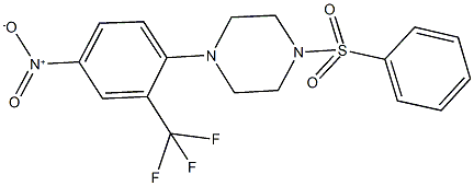 1-[4-nitro-2-(trifluoromethyl)phenyl]-4-(phenylsulfonyl)piperazine,346459-18-5,结构式