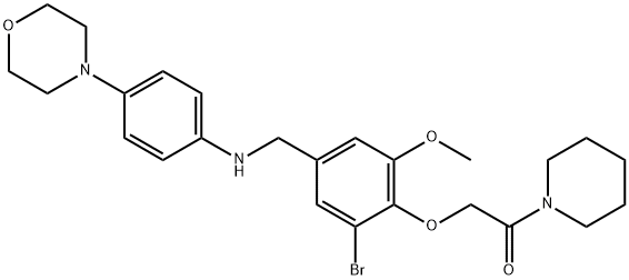 346634-56-8 N-{3-bromo-5-methoxy-4-[2-oxo-2-(1-piperidinyl)ethoxy]benzyl}-4-(4-morpholinyl)aniline
