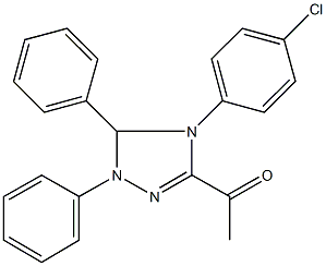 1-[4-(4-chlorophenyl)-1,5-diphenyl-4,5-dihydro-1H-1,2,4-triazol-3-yl]ethanone Structure