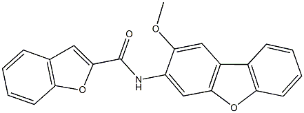 N-(2-methoxydibenzo[b,d]furan-3-yl)-1-benzofuran-2-carboxamide Structure