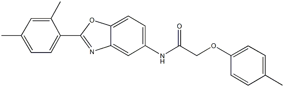 N-[2-(2,4-dimethylphenyl)-1,3-benzoxazol-5-yl]-2-(4-methylphenoxy)acetamide Struktur