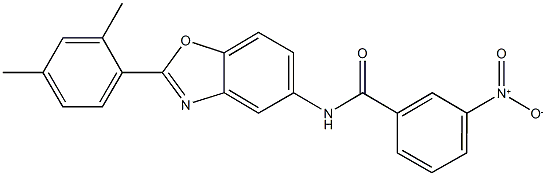 N-[2-(2,4-dimethylphenyl)-1,3-benzoxazol-5-yl]-3-nitrobenzamide Structure