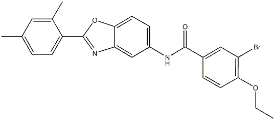 3-bromo-N-[2-(2,4-dimethylphenyl)-1,3-benzoxazol-5-yl]-4-ethoxybenzamide 结构式