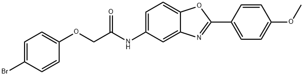 2-(4-bromophenoxy)-N-[2-(4-methoxyphenyl)-1,3-benzoxazol-5-yl]acetamide Structure