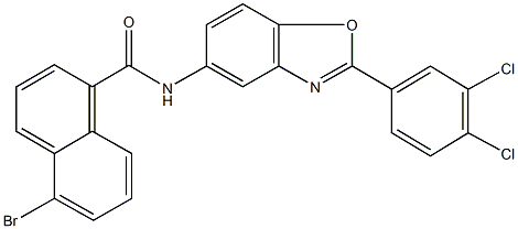 5-bromo-N-[2-(3,4-dichlorophenyl)-1,3-benzoxazol-5-yl]-1-naphthamide,346647-77-6,结构式