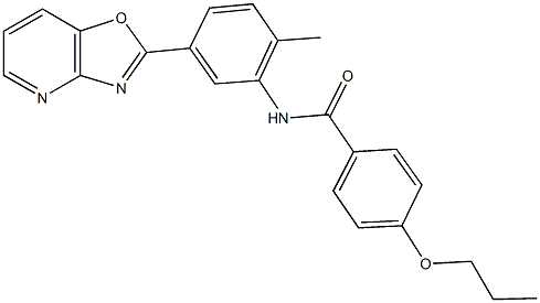 N-(2-methyl-5-[1,3]oxazolo[4,5-b]pyridin-2-ylphenyl)-4-propoxybenzamide Structure