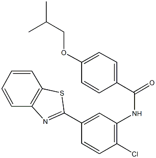 N-[5-(1,3-benzothiazol-2-yl)-2-chlorophenyl]-4-isobutoxybenzamide Structure