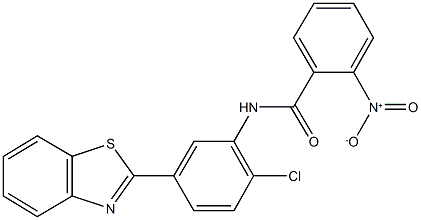N-[5-(1,3-benzothiazol-2-yl)-2-chlorophenyl]-2-nitrobenzamide,346648-91-7,结构式