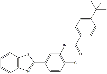 N-[5-(1,3-benzothiazol-2-yl)-2-chlorophenyl]-4-tert-butylbenzamide Struktur