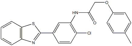 N-[5-(1,3-benzothiazol-2-yl)-2-chlorophenyl]-2-(4-methylphenoxy)acetamide Structure