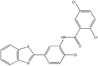 N-[5-(1,3-benzothiazol-2-yl)-2-chlorophenyl]-2,5-dichlorobenzamide Structure