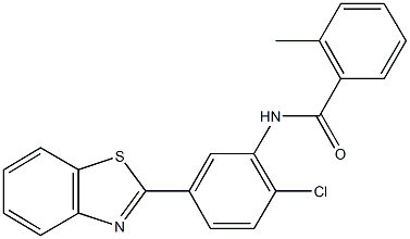 N-[5-(1,3-benzothiazol-2-yl)-2-chlorophenyl]-2-methylbenzamide Structure