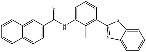 N-[3-(1,3-benzothiazol-2-yl)-2-methylphenyl]-2-naphthamide Structure