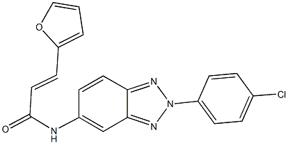 N-[2-(4-chlorophenyl)-2H-1,2,3-benzotriazol-5-yl]-3-(2-furyl)acrylamide 结构式