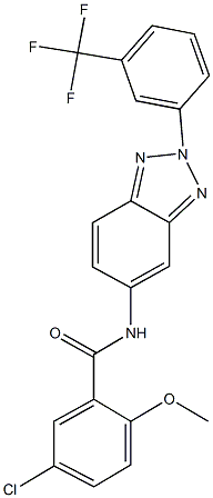 346651-76-1 5-chloro-2-methoxy-N-{2-[3-(trifluoromethyl)phenyl]-2H-1,2,3-benzotriazol-5-yl}benzamide