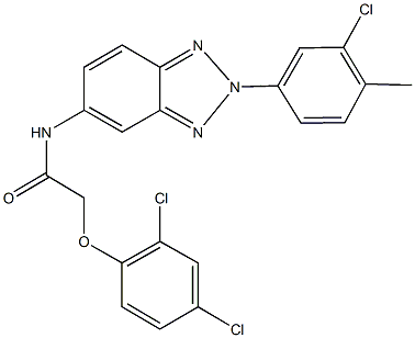 N-[2-(3-chloro-4-methylphenyl)-2H-1,2,3-benzotriazol-5-yl]-2-(2,4-dichlorophenoxy)acetamide 结构式