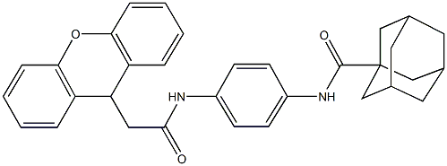 N-(4-{[2-(9H-xanthen-9-yl)acetyl]amino}phenyl)-1-adamantanecarboxamide|