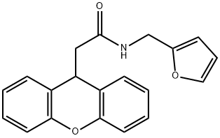 N-(2-furylmethyl)-2-(9H-xanthen-9-yl)acetamide Struktur