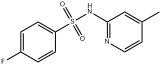 4-fluoro-N-(4-methyl-2-pyridinyl)benzenesulfonamide 结构式