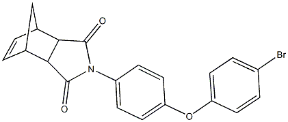 4-[4-(4-bromophenoxy)phenyl]-4-azatricyclo[5.2.1.0~2,6~]dec-8-ene-3,5-dione,346665-89-2,结构式