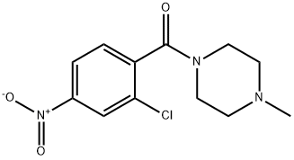 1-{2-chloro-4-nitrobenzoyl}-4-methylpiperazine Struktur