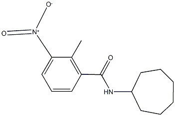 N-cycloheptyl-3-nitro-2-methylbenzamide 结构式