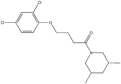 2,4-dichlorophenyl 4-(3,5-dimethyl-1-piperidinyl)-4-oxobutyl ether Struktur