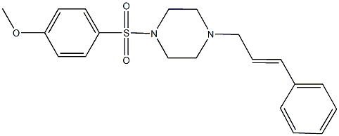 4-[(4-cinnamyl-1-piperazinyl)sulfonyl]phenyl methyl ether Structure