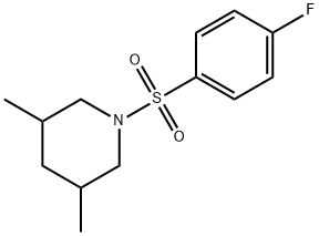 1-[(4-fluorophenyl)sulfonyl]-3,5-dimethylpiperidine Structure