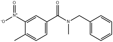 N-benzyl-3-nitro-N,4-dimethylbenzamide,346692-23-7,结构式