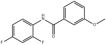 N-(2,4-difluorophenyl)-3-methoxybenzamide 化学構造式