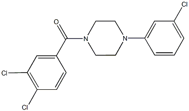 1-(3-chlorophenyl)-4-(3,4-dichlorobenzoyl)piperazine Structure