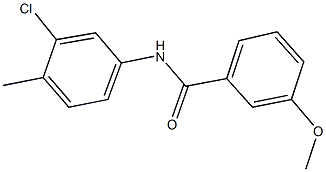 N-(3-chloro-4-methylphenyl)-3-methoxybenzamide Struktur